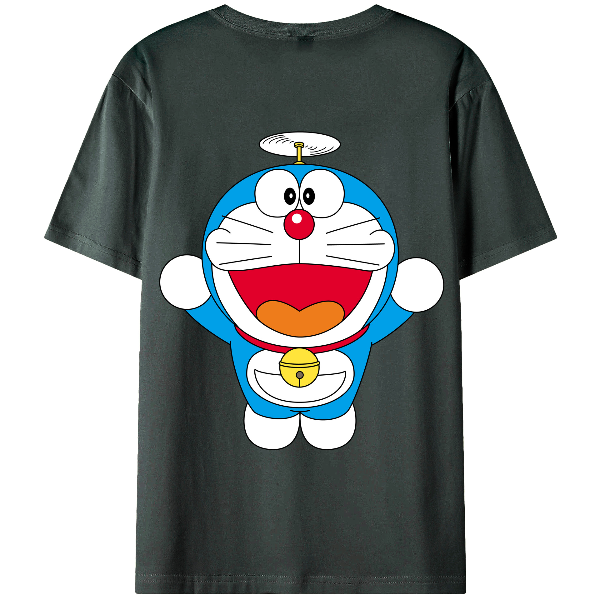 （画像用） ドラえもん Doraemon 綿100％ メンズ半袖Tシャツ（バックプリント） 通気性